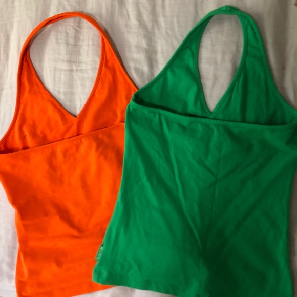 Green and orange halter tops - Picture 3 of 3